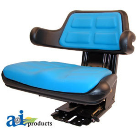 A & I PRODUCTS Wrap Around Back w/ Arms, Plastic, BLUE, 300 lb / 136 kg Weight Limit 22.5" x10" x18" A-W223BU